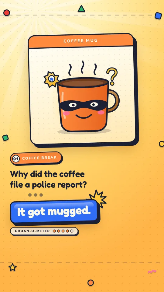 Coffee pun poster